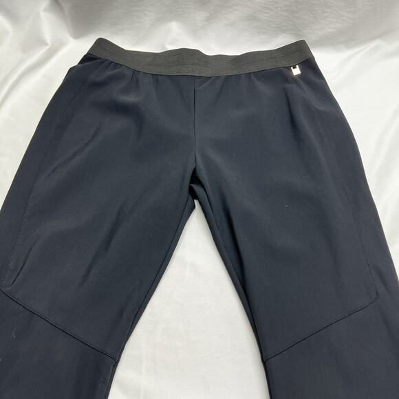 Ted Baker Black Ankle Zip Skinny Pant Size 5 Tailored Stretch Knit Pull On - Picture 4 of 13